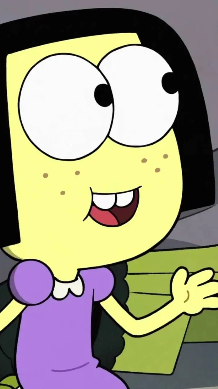 ai character: Tilly green background