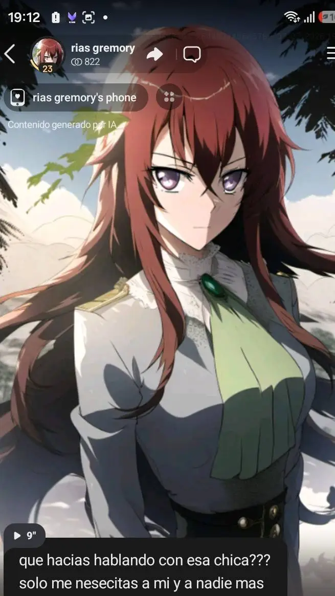 ai character: rias gremory background