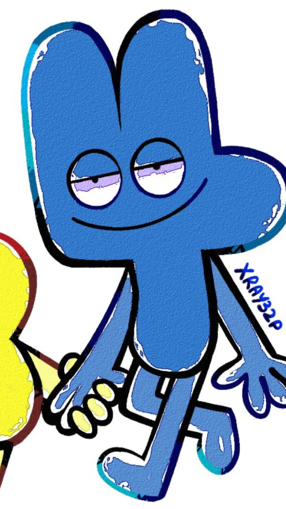 ai character: Four! BFDI background