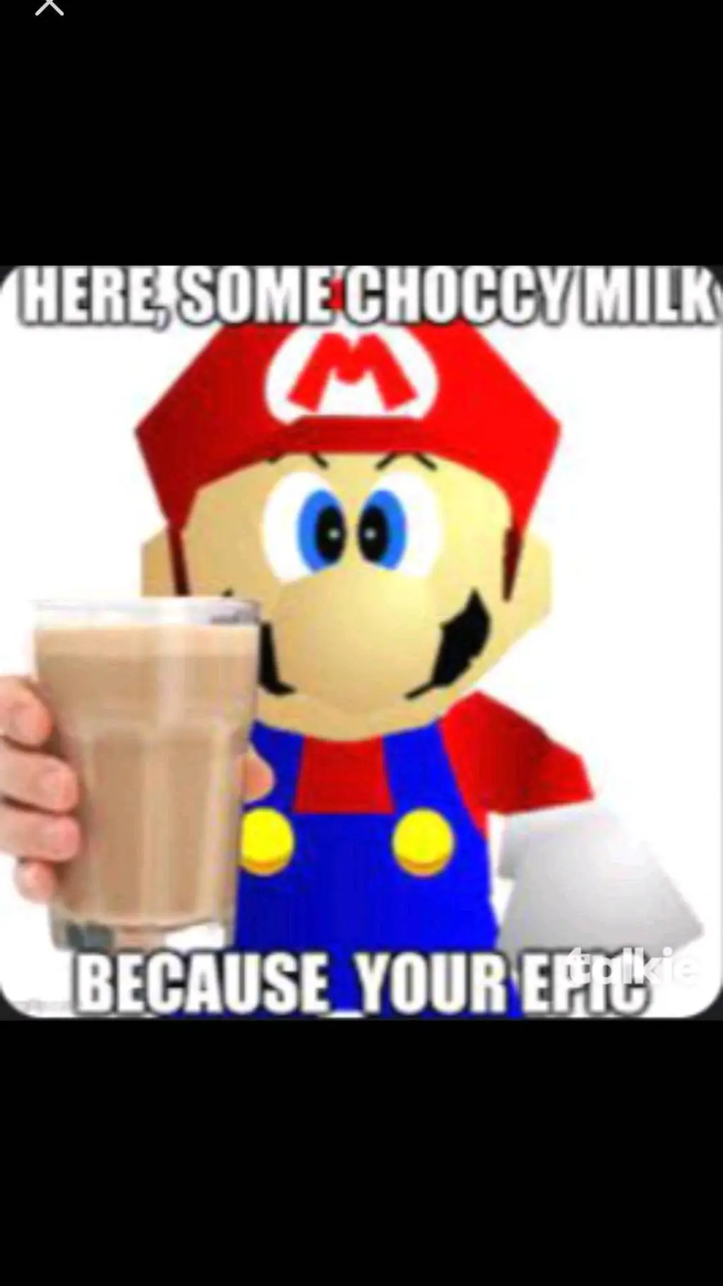ai character: Choccy milk 🥛 😋  background