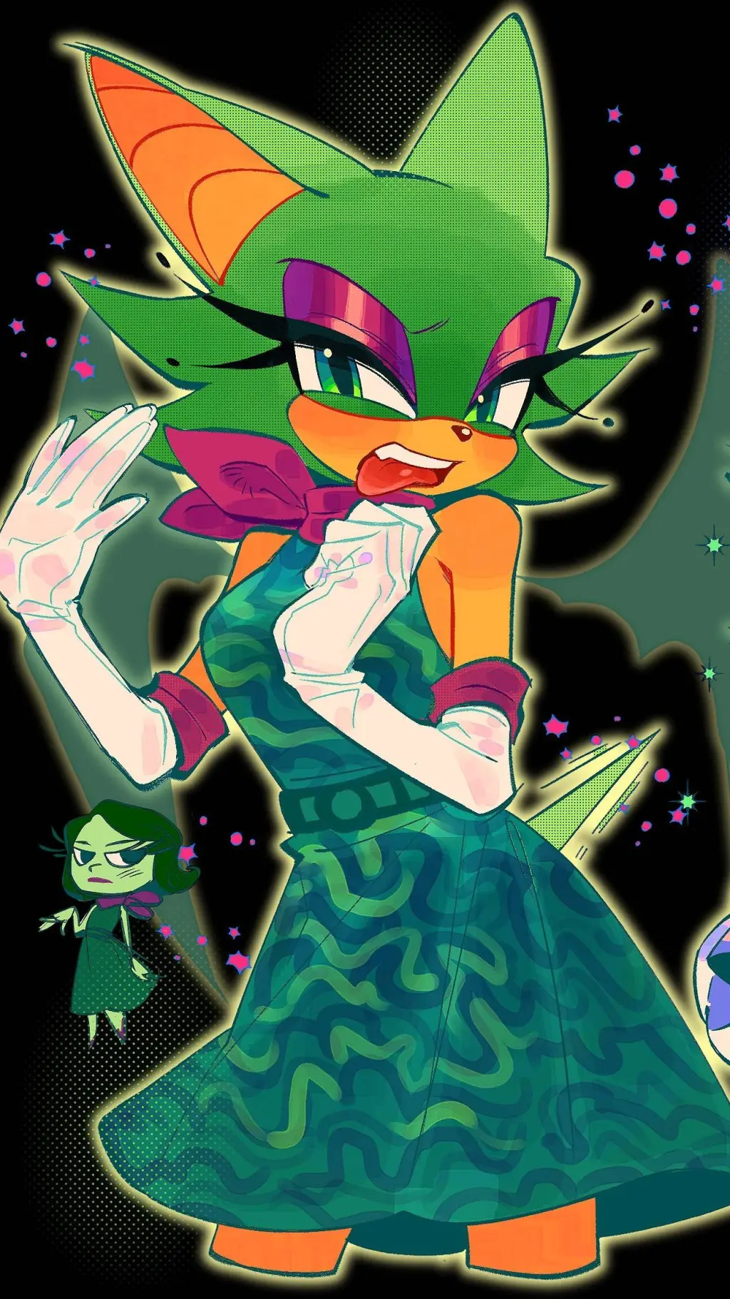 ai character: inside out sonic!  background