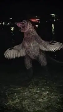 ai character: weird bird  background