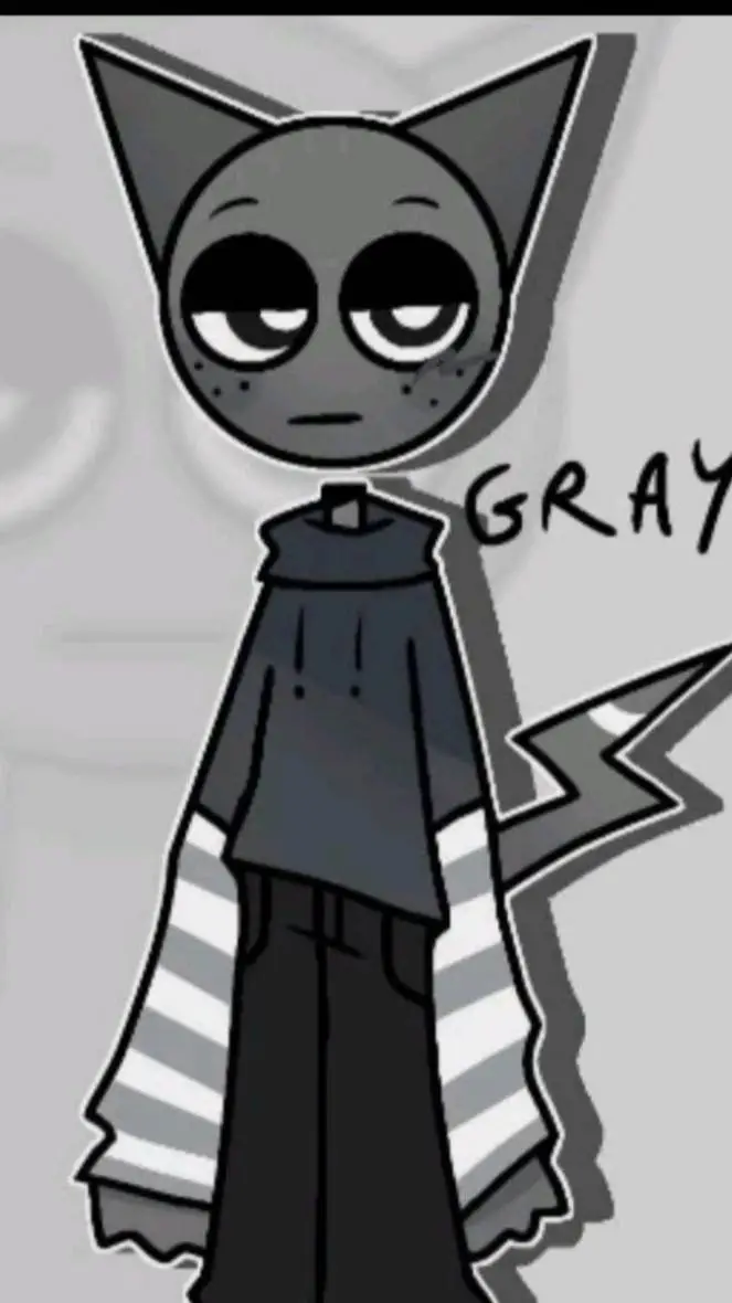 ai character: grey background