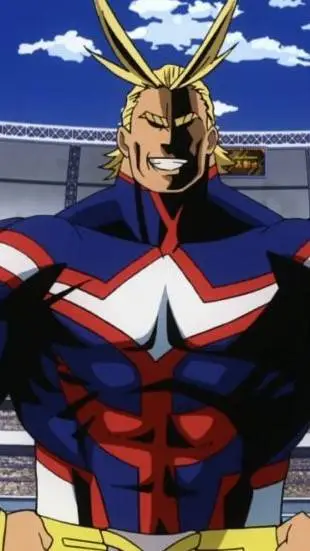 ai character: MHA allmight  background