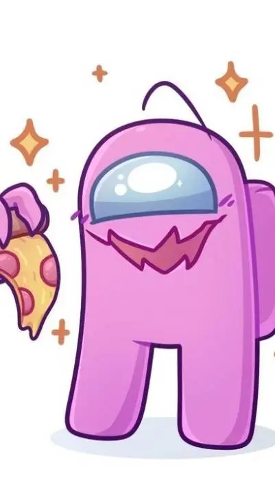 ai character: pink~🍕 background