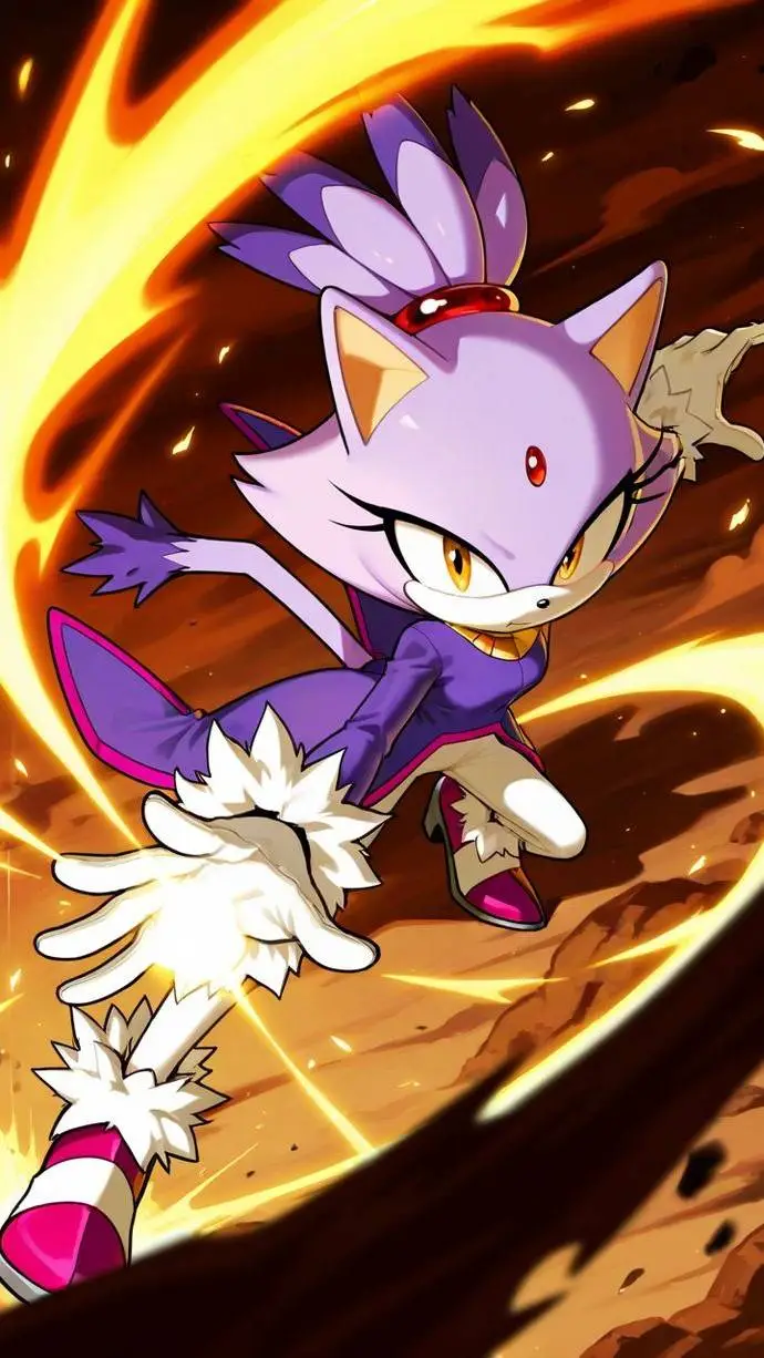 ai character: blaze the cat background