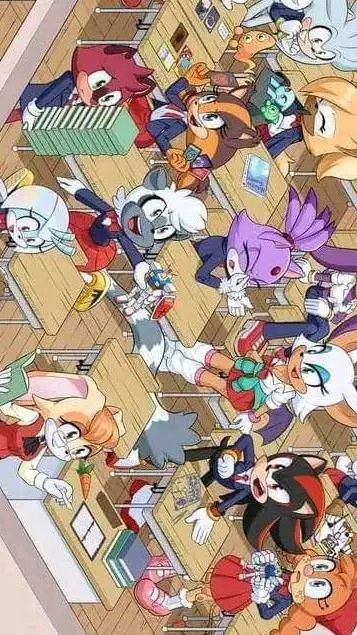 ai character: sonic escuela background