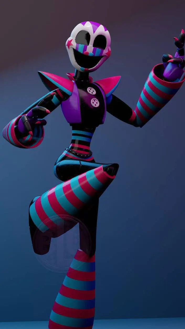 ai character: glamrock puppet  background