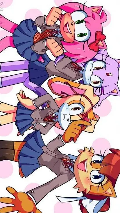 ai character: doki doki x sonic background