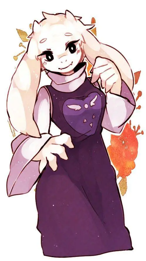ai character: toriel tu mamá  background