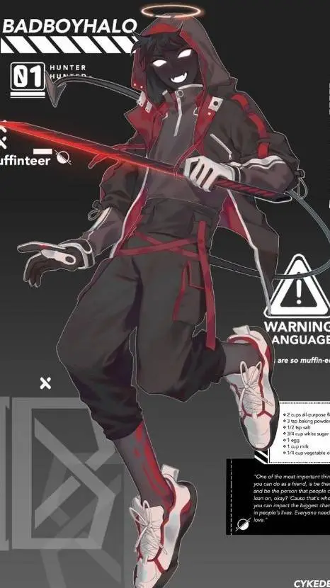 ai character: BadBoyHalo background