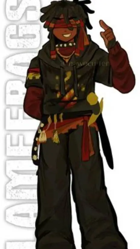 ai character: FlameFrags background