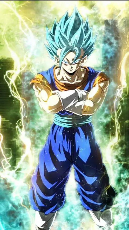 ai character: veggeto blue background