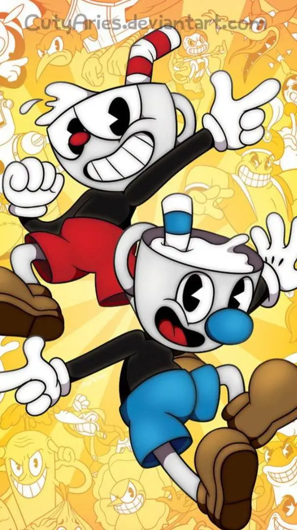ai character: cuphead y mugman background