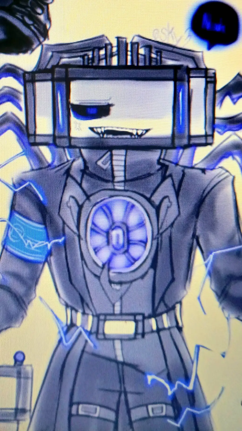 ai character: Titan TVman background