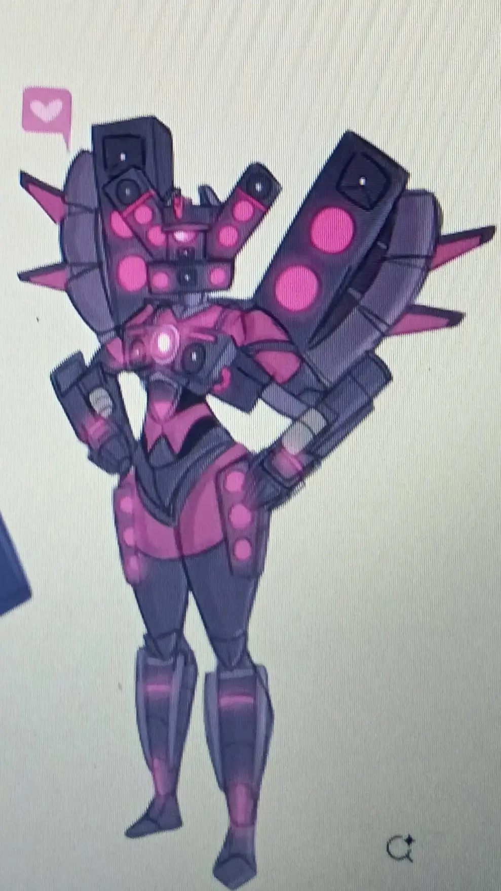 ai character: Titan Speakerwoman background