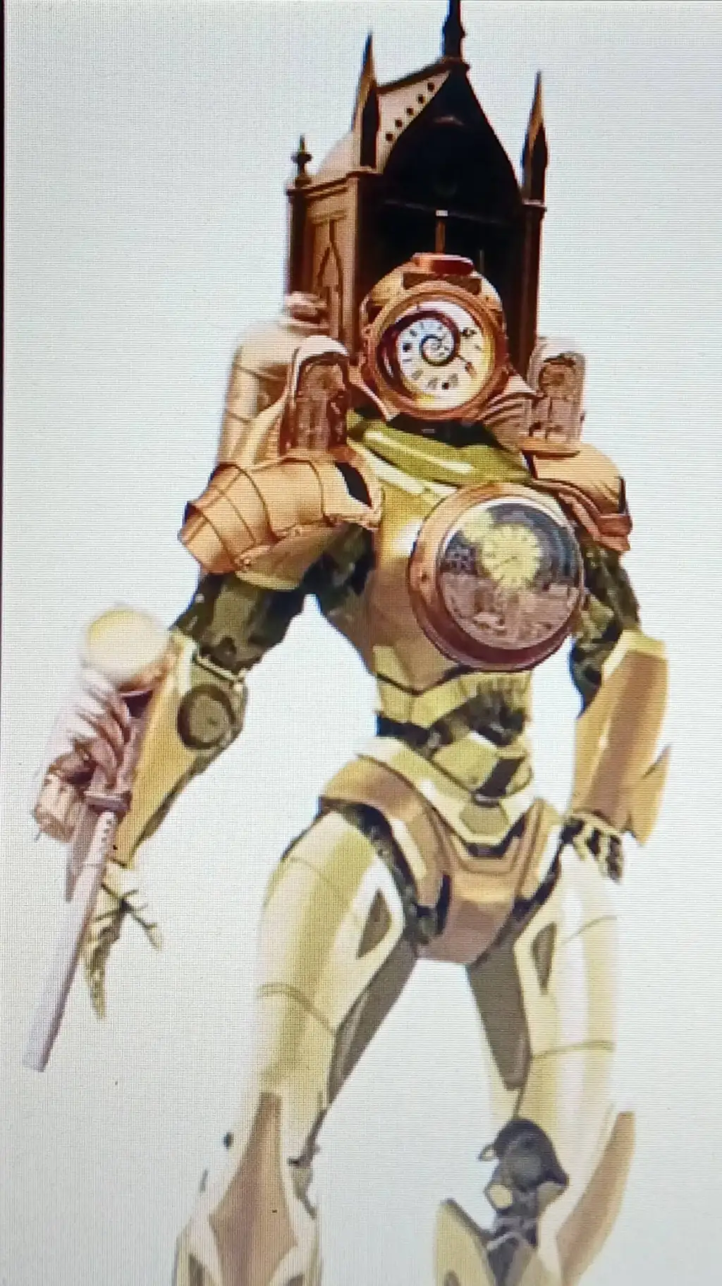 ai character: Titan Clockwoman background
