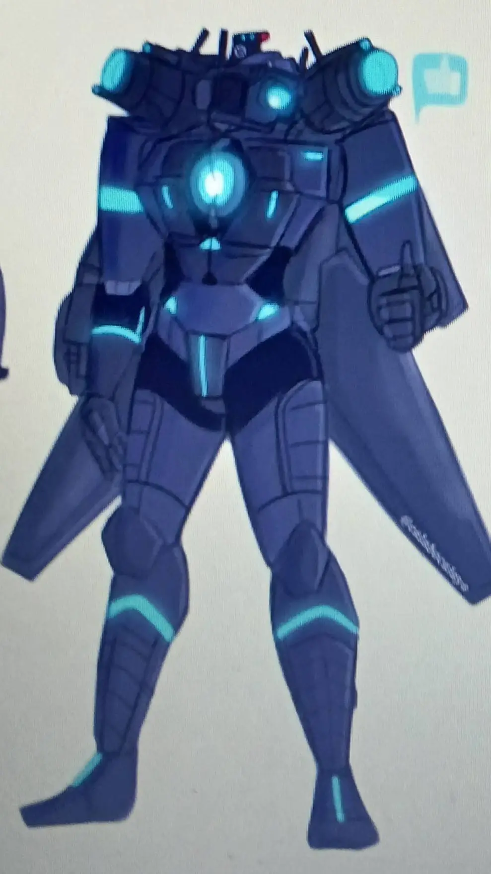 ai character: Titan Cameraman background