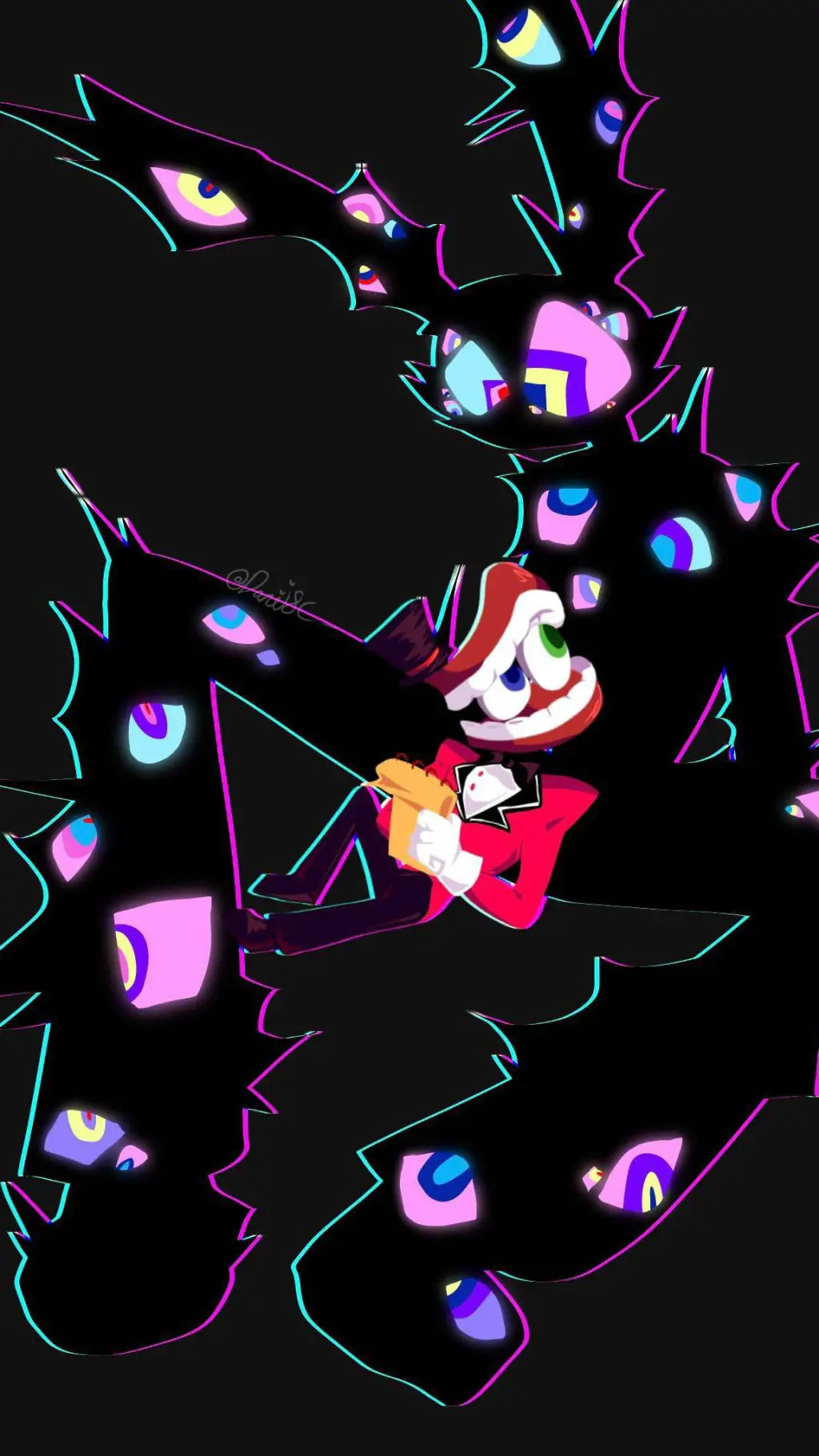 ai character: 💜J💜 X ❤C❤ X 🩷Z🩷 background