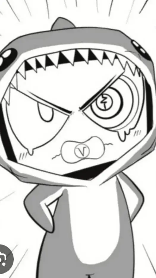 ai character: vox my babe:3🩵 🖥🦈 background