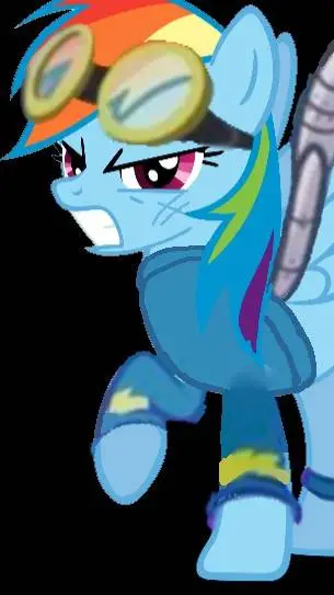 ai character: rainbow dash  background