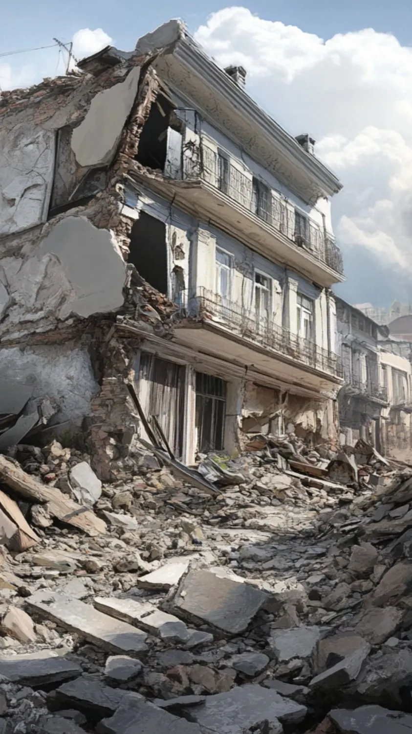 ai character: Kny earthquake  background