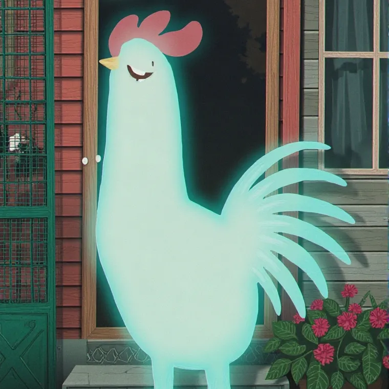 chat with ai character:  chicken of death 