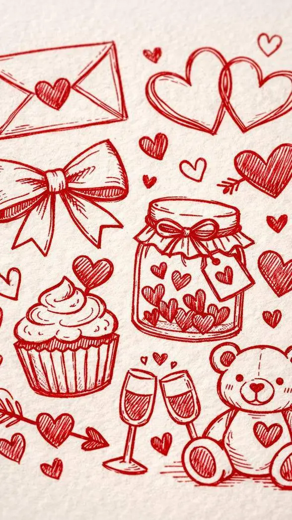 ai character: Valentines day background