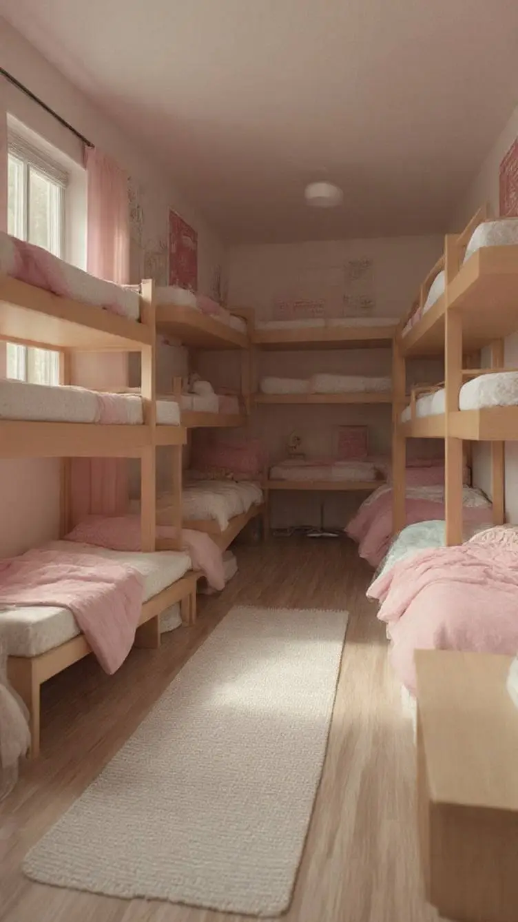 ai character: Girl sleepover  background