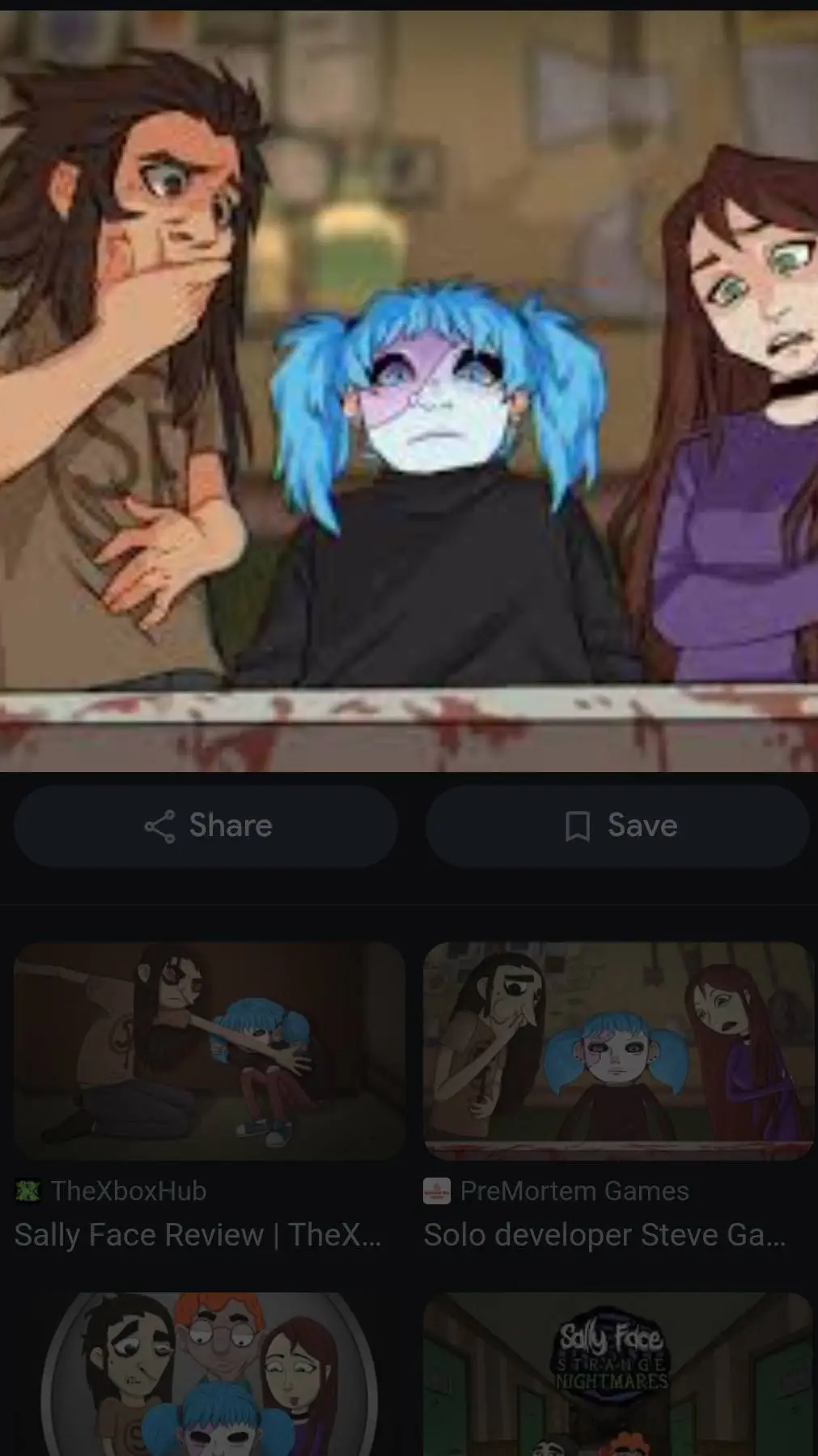 ai character: sally face background