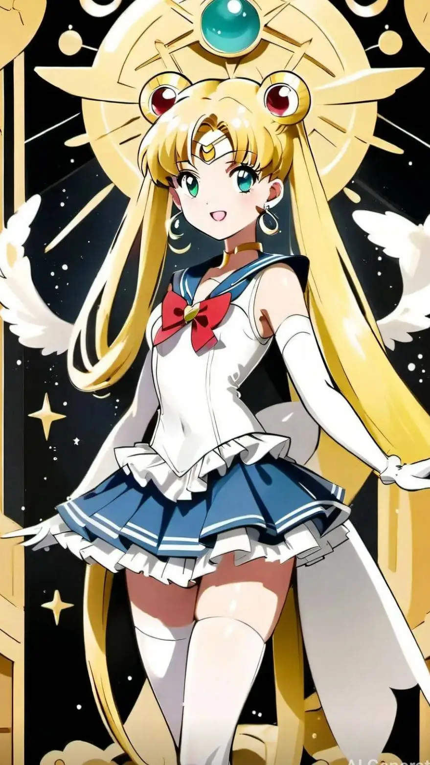ai character: mha x sailor moon background