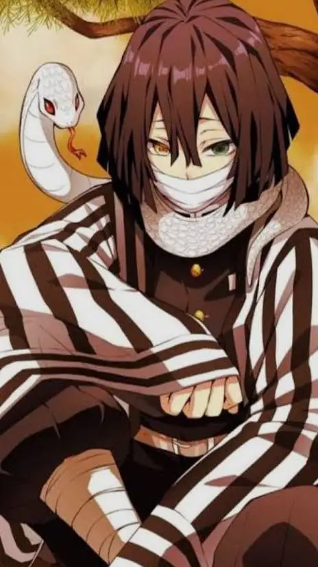 ai character: 🐍Iguro Obanai🐍 background