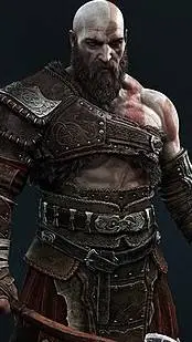 ai character: kratos god of war background