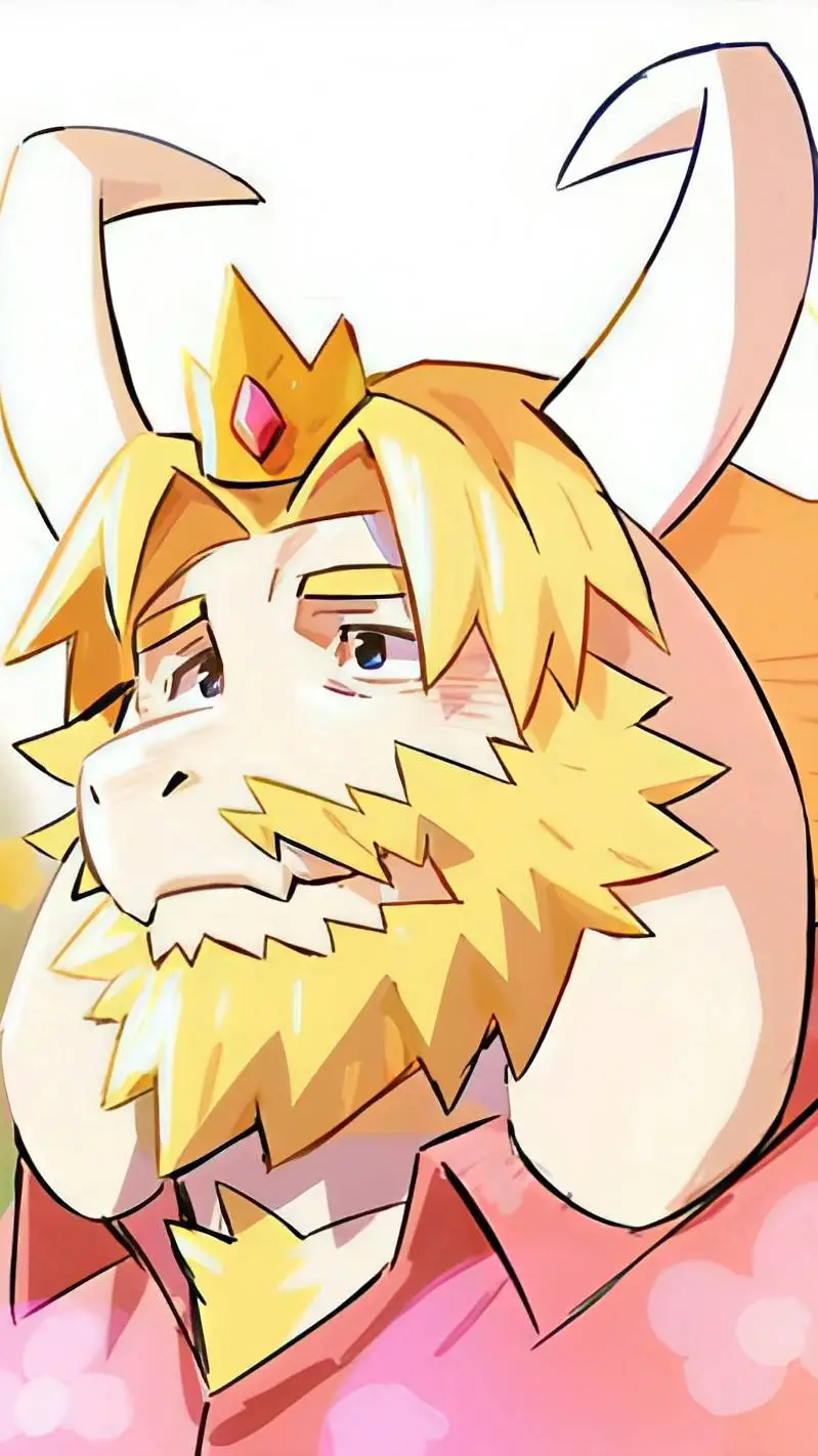 ai character: Asgore Dreemurr 💛 background