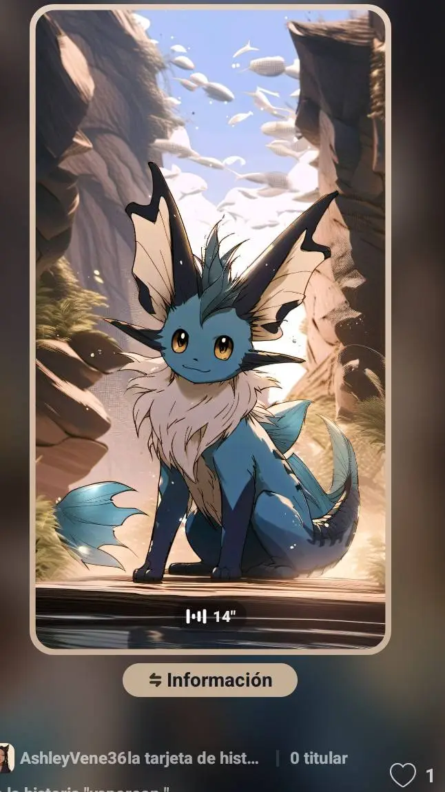 ai character: vaporeon  background