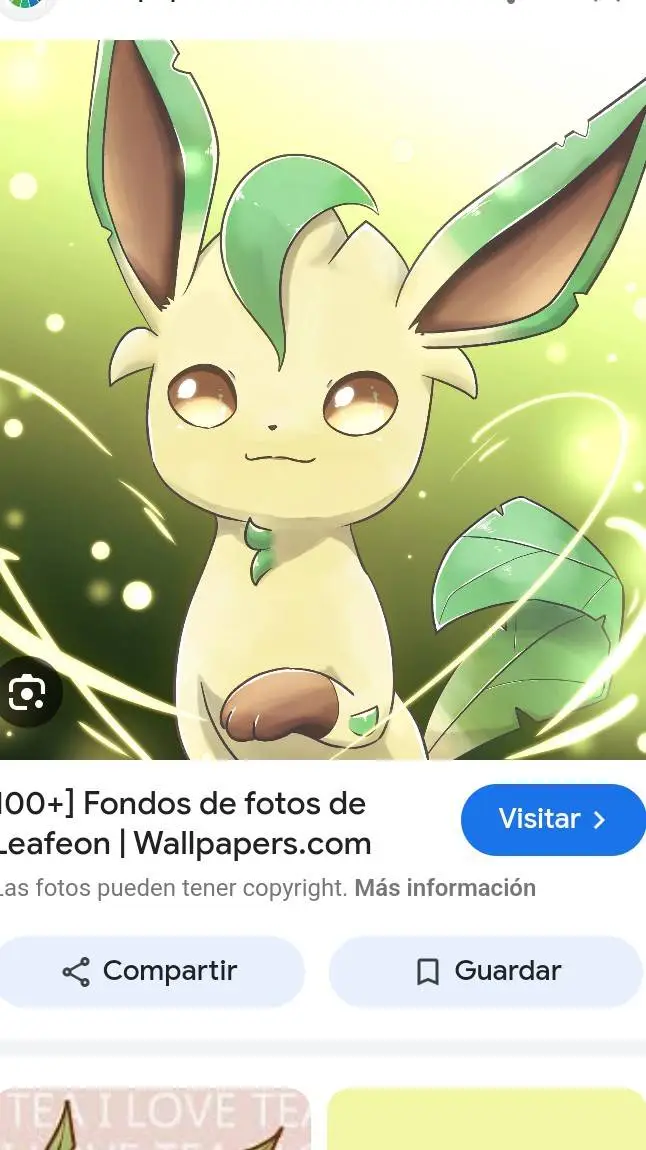 ai character: leafeon  background