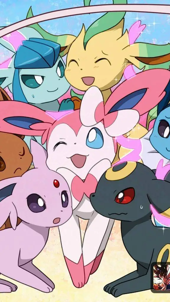 ai character: eeveelutions background