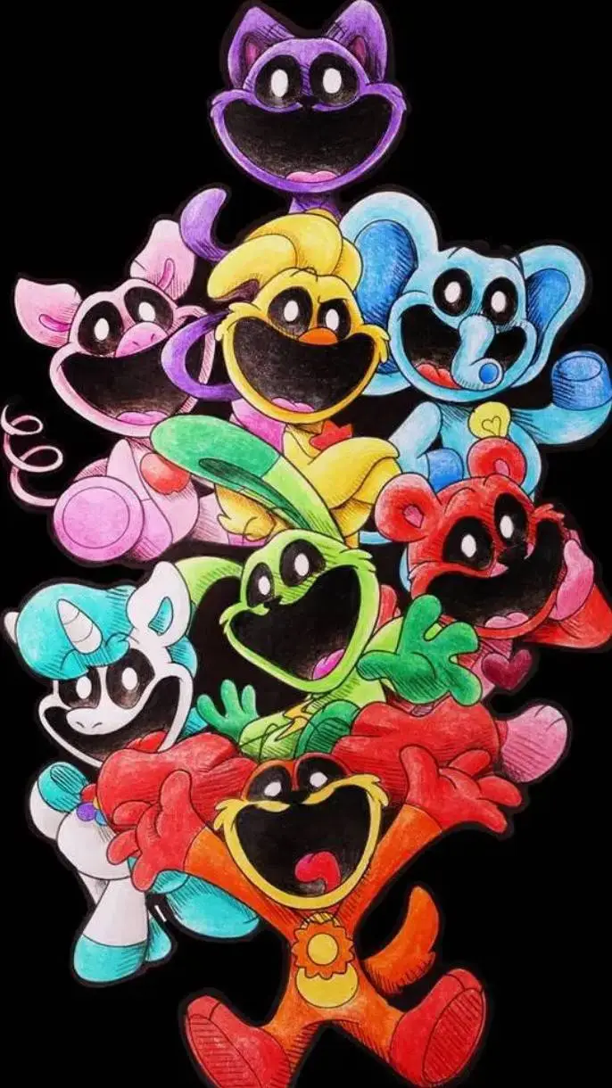 ai character: Smiling Critters background