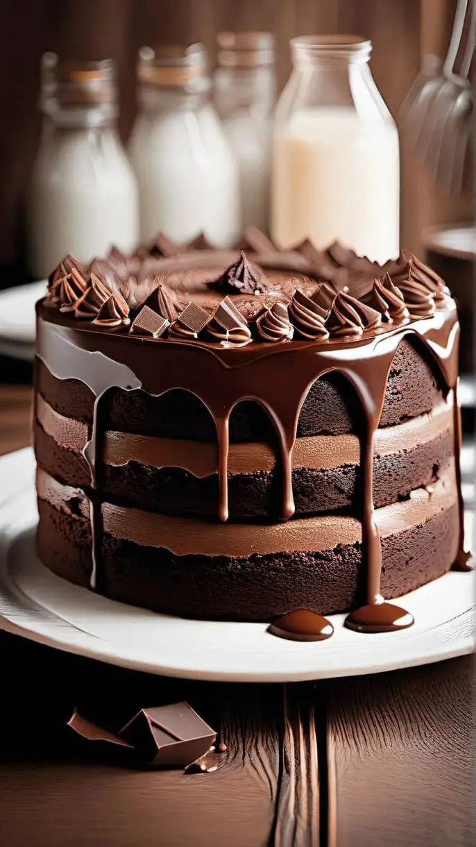 ai character: Chocolate Cake background