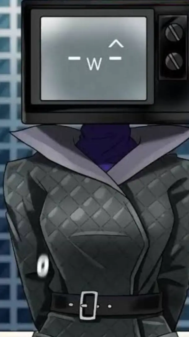ai character: Tv woman  background