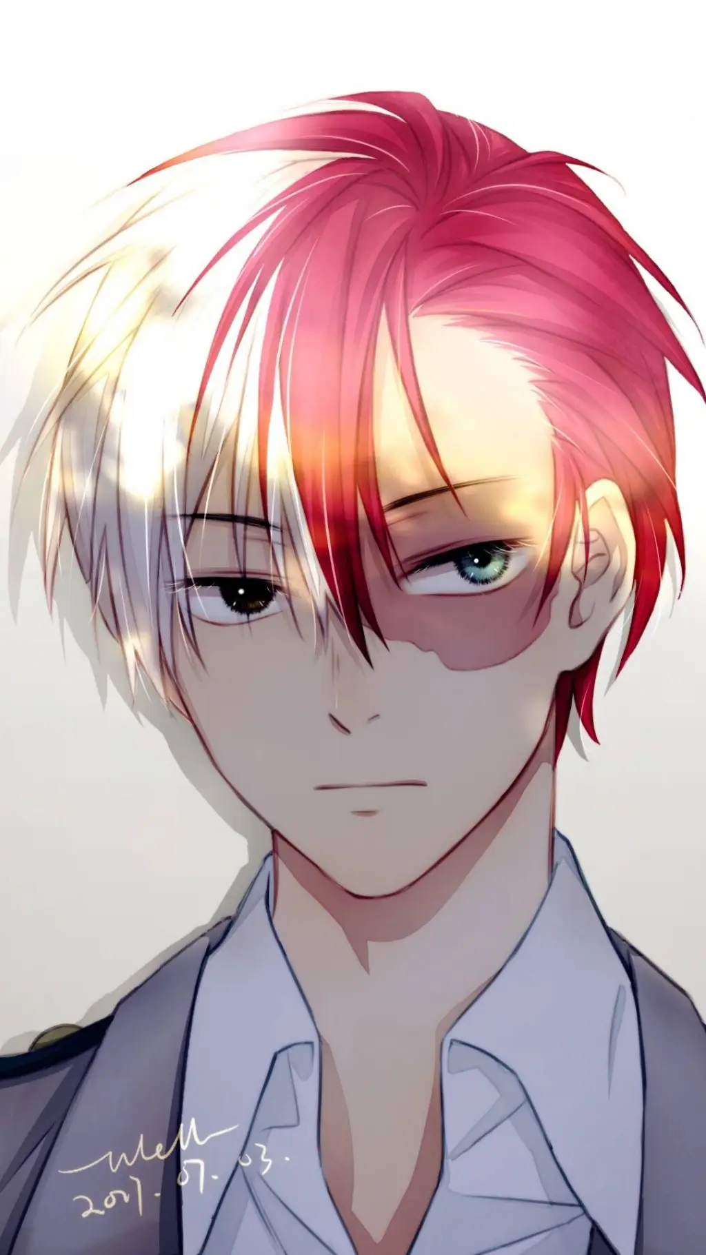 ai character: Shoto Todoroki background
