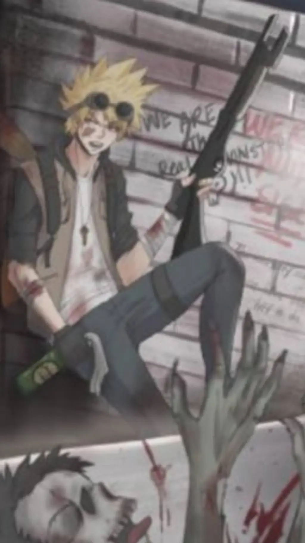 ai character: Mha weird zombies! background