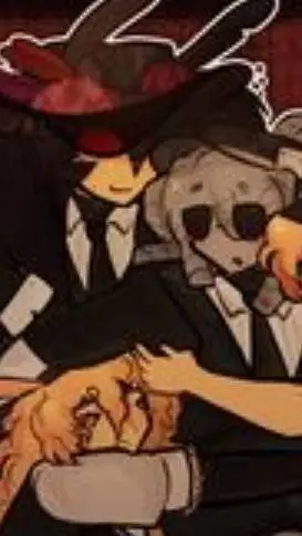 ai character: Double fedora  background