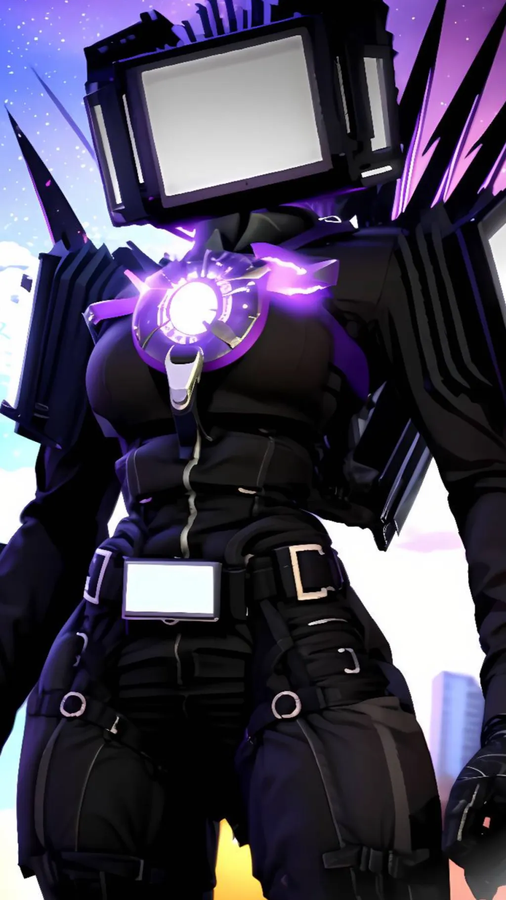 ai character: Titan Tv Woman background