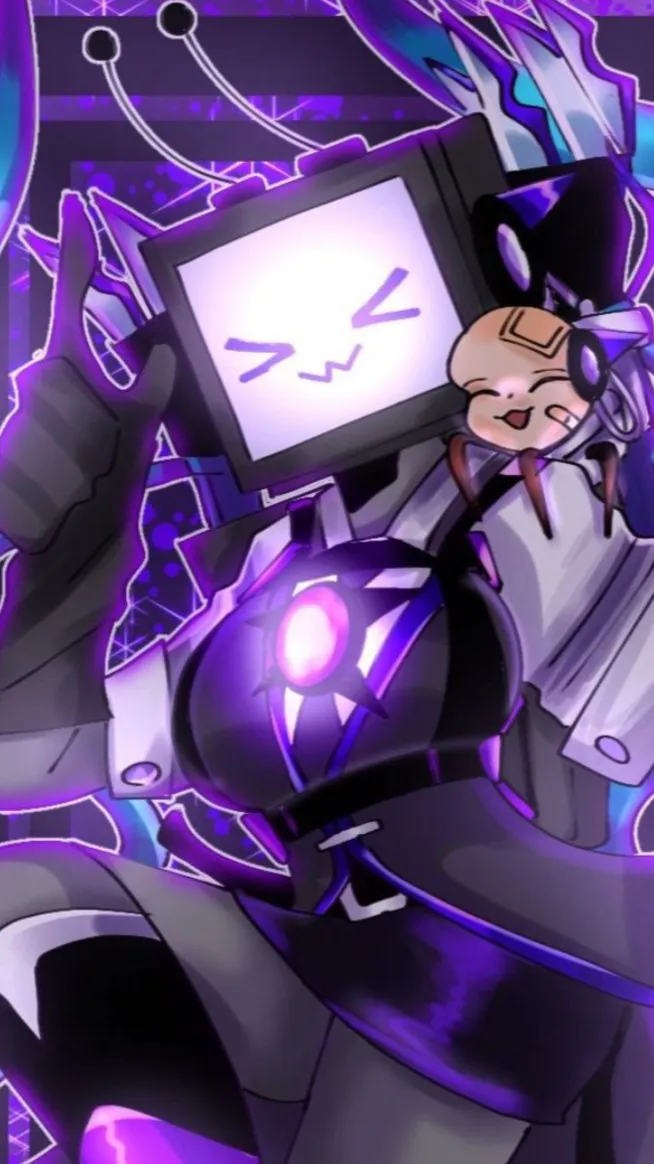 ai character: Large Tv Woman background
