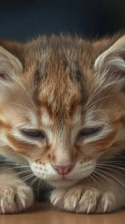 ai character: sad kitten background