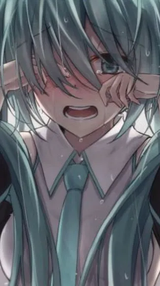 ai character: Hatsune Miku sad background