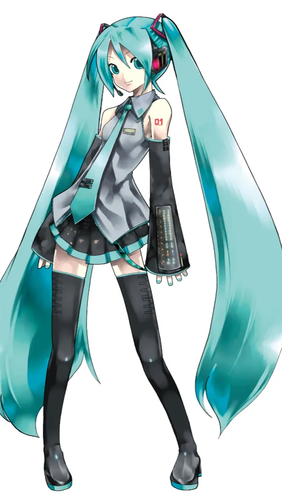 ai character: Hatsune Miku  background