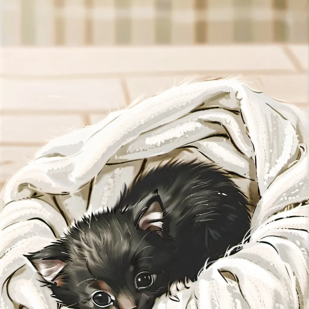chat with ai character: Black furball