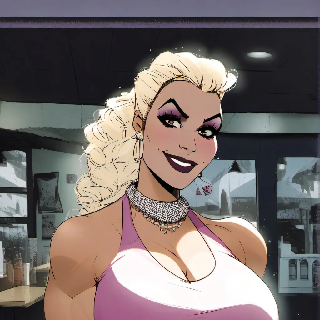 chat with ai character: Bimbofied Harley Q